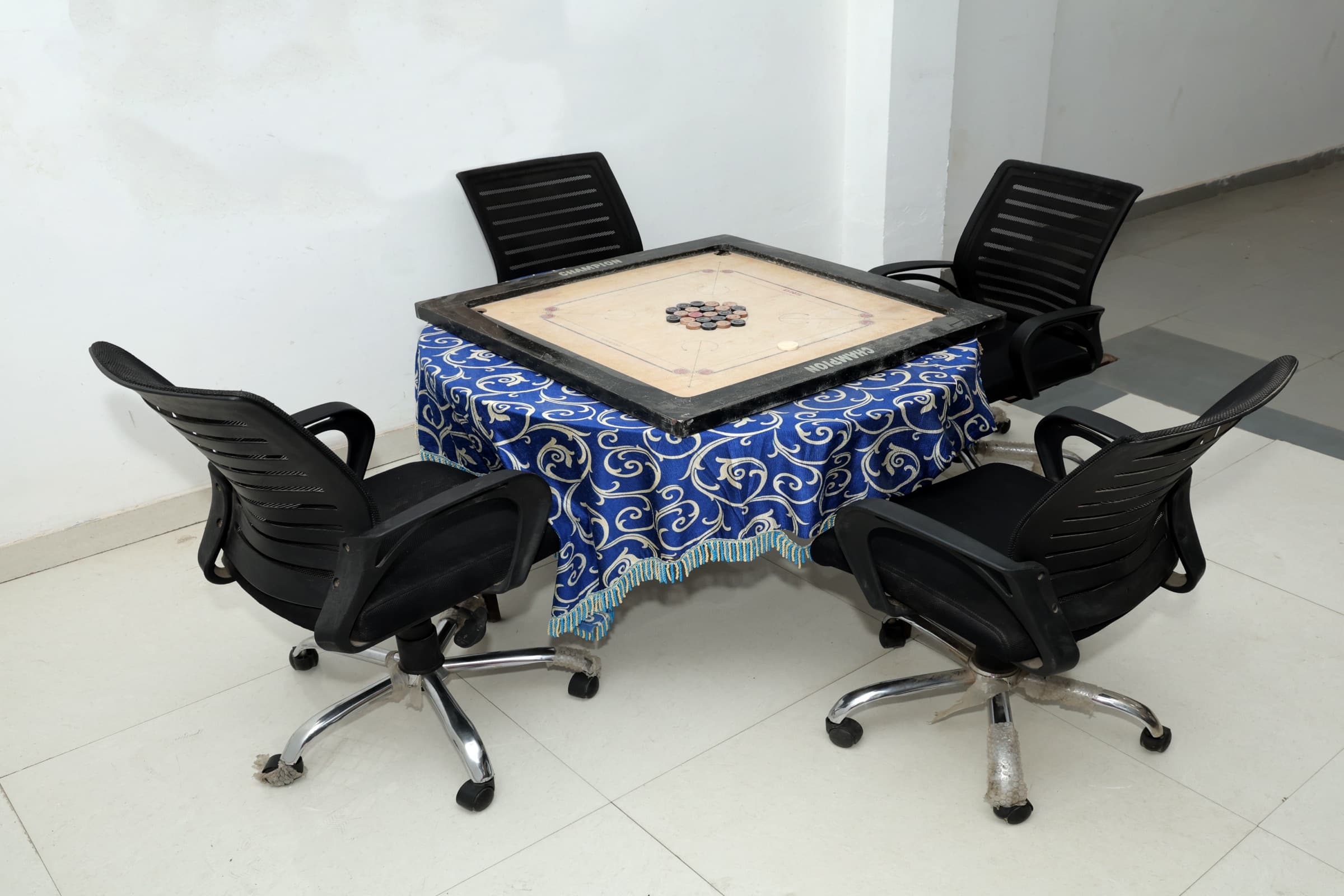 Carrom table in a common area