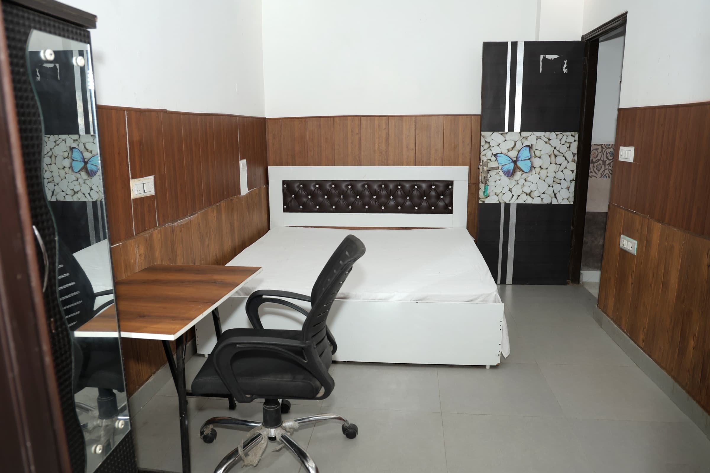 Furnished bedroom and study desk